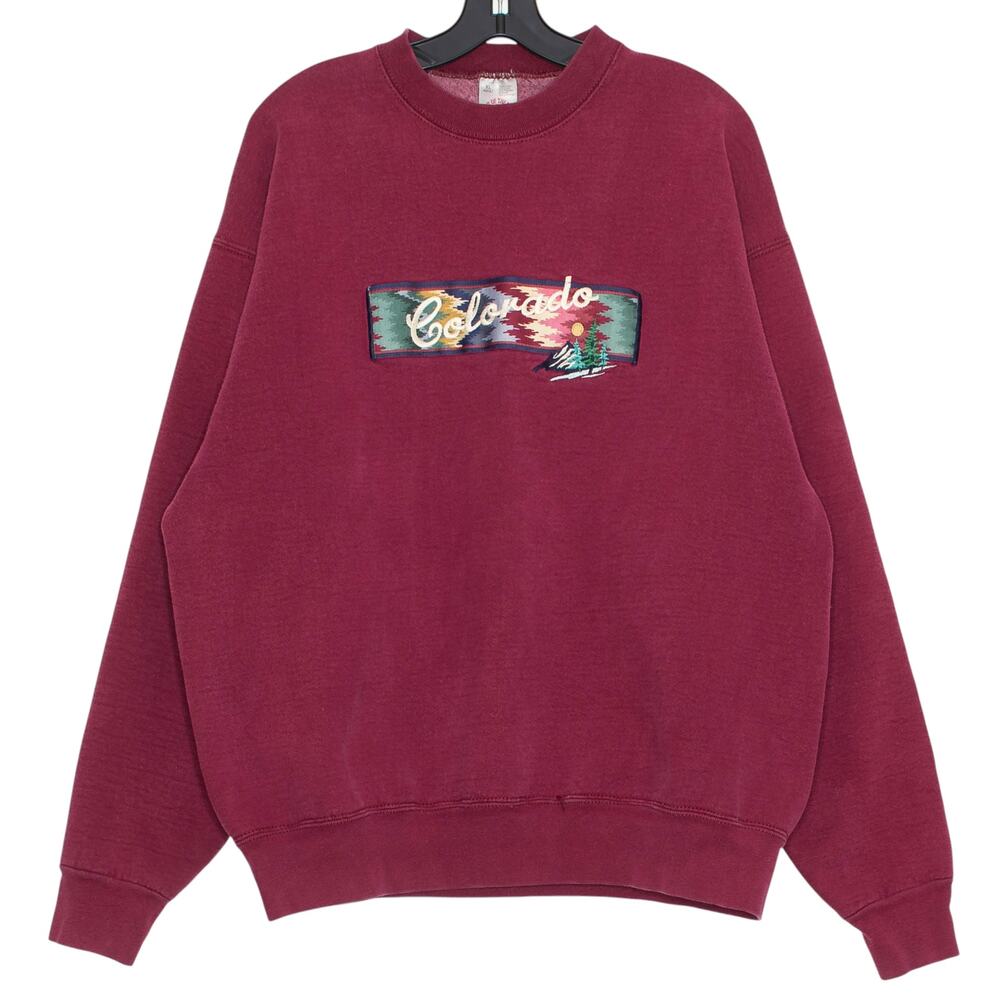 Vintage Colorado Sweatshirt Y2K Oversized Streetwear Retro 90s Grunge Casual XL
